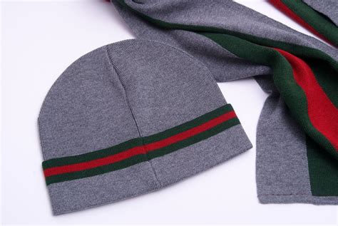 gucci beanie hat and scarf.